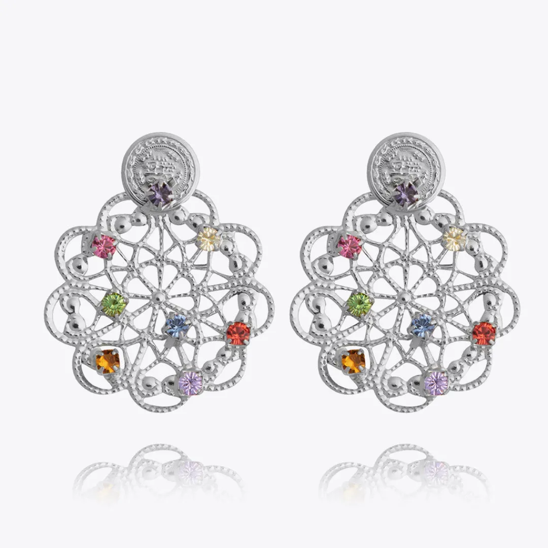 Clearance Bohemian Coin Earrings/Rainbow Combo Örhängen