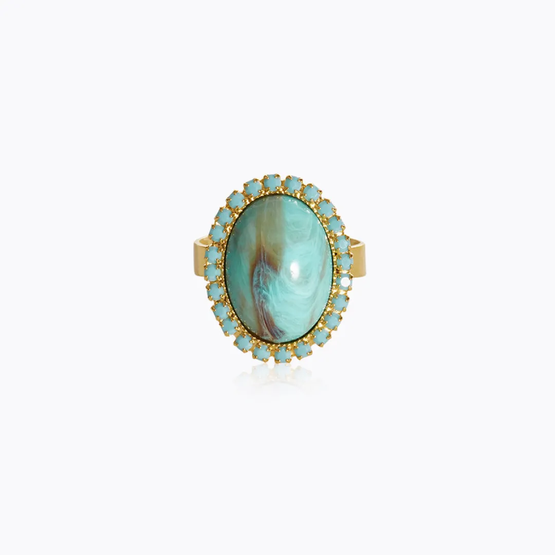 Outlet Boho Turqouise Ring/Turquoise Matt Ringar