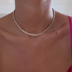 Online Crystal Navette Necklace/Crystal Halsband