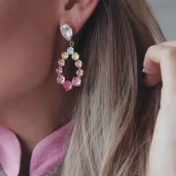 Best Sale Delia Earrings/Pastel Rainbow Combo Örhängen