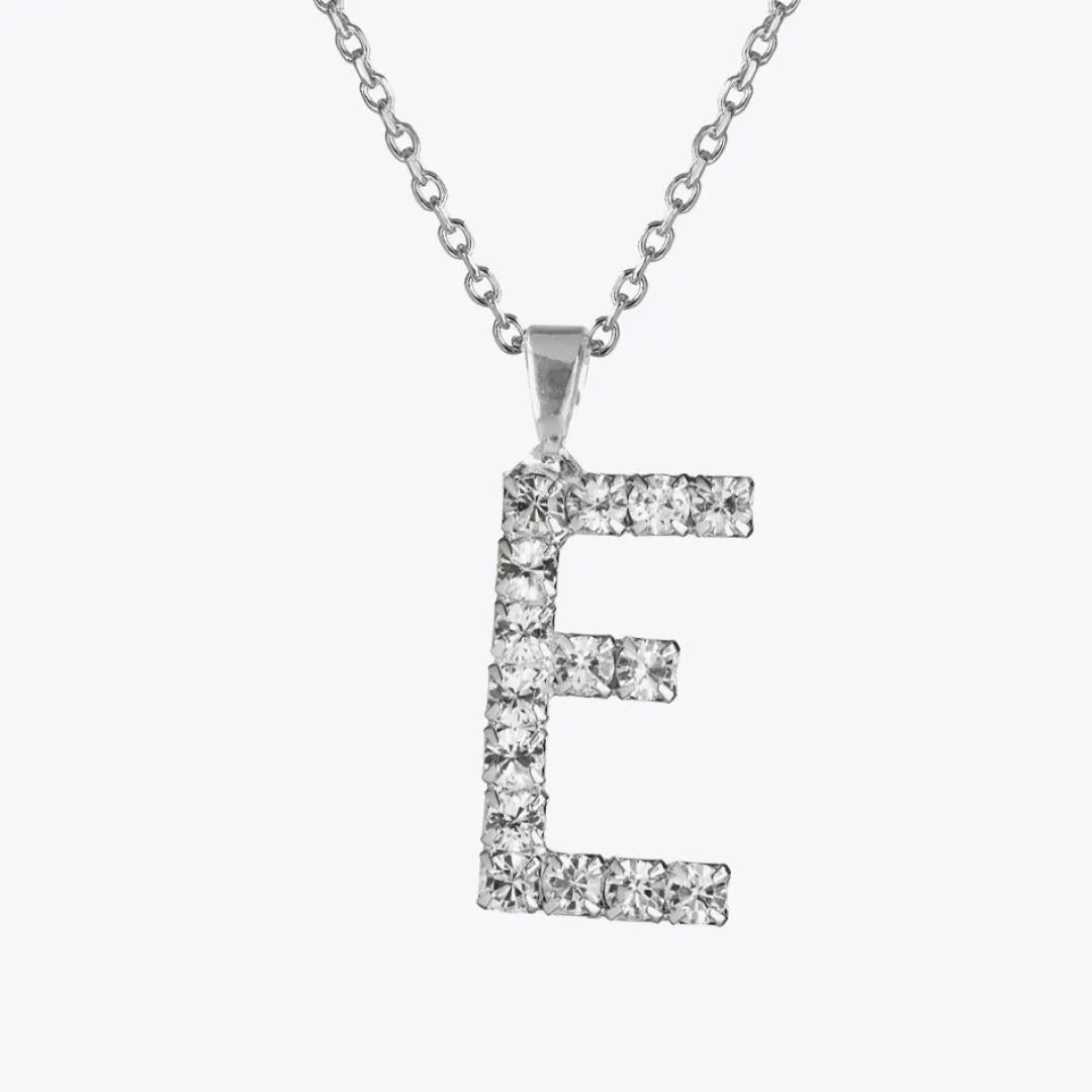 Cheap Letter Necklace E/Crystal Halsband