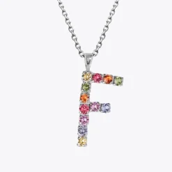 Hot Letter Necklace F/Rainbow Combo Halsband