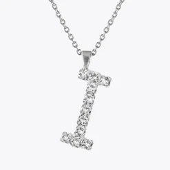 Fashion Letter Necklace I/Crystal Halsband