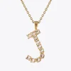 Outlet Letter Necklace J/Crystal Halsband