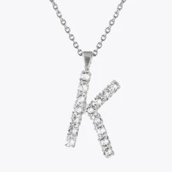 Online Letter Necklace K/Crystal Halsband