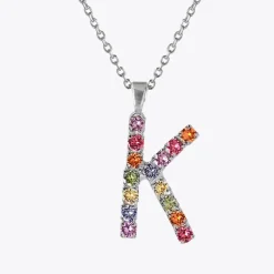 Cheap Letter Necklace K/Rainbow Combo Halsband