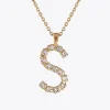 Cheap Letter Necklace S/Crystal Halsband