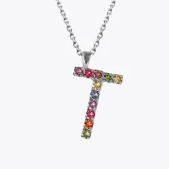 Discount Letter Necklace T/Rainbow Combo Halsband