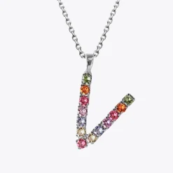 Cheap Letter Necklace V/Rainbow Combo Halsband