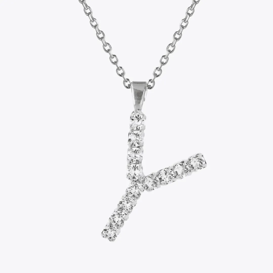 Cheap Letter Necklace Y/Crystal Halsband