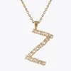 Fashion Letter Necklace Z/Crystal Halsband