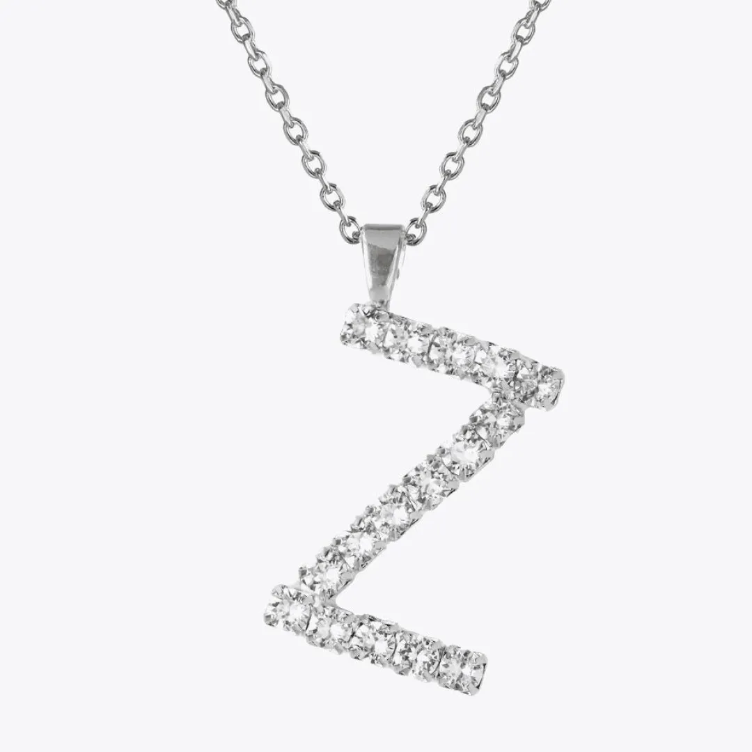 Fashion Letter Necklace Z/Crystal Halsband