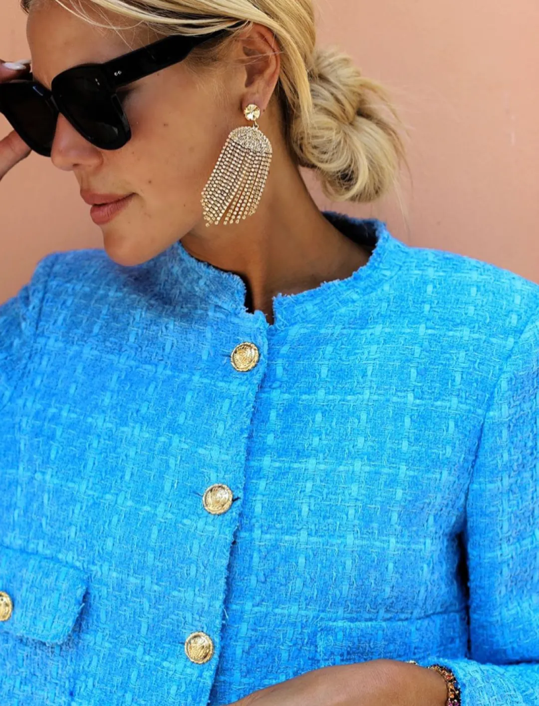 Store Melinda Earring/Golden Shadow + Vintage Rose Örhängen