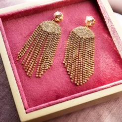 Store Melinda Earring/Golden Shadow + Vintage Rose Örhängen