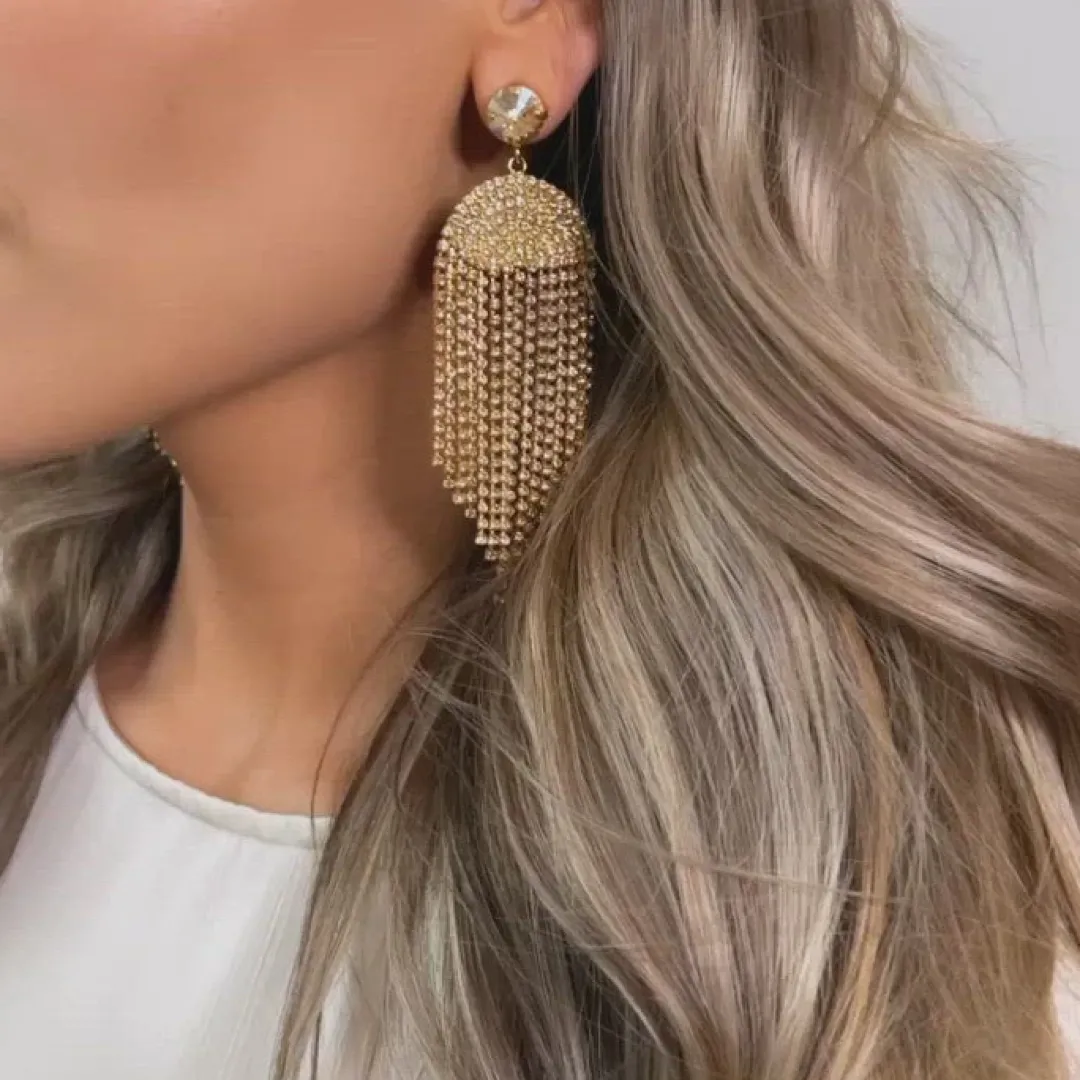 Store Melinda Earring/Golden Shadow + Vintage Rose Örhängen