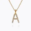 Hot Mini Letter Necklace A/Crystal Halsband
