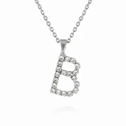 Flash Sale Mini Letter Necklace B/Crystal Halsband