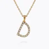 Discount Mini Letter Necklace D/Crystal Halsband