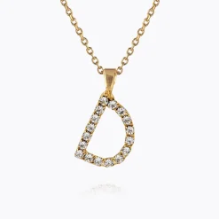 Discount Mini Letter Necklace D/Crystal Halsband