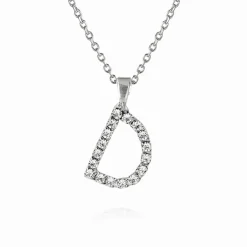 Discount Mini Letter Necklace D/Crystal Halsband