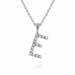 Flash Sale Mini Letter Necklace E/Crystal Halsband