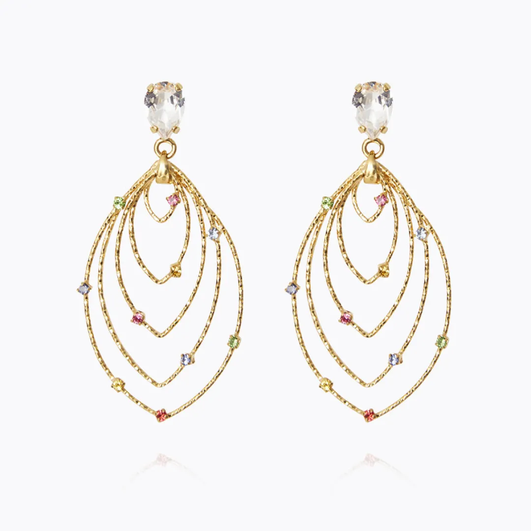 Store Mini Lotus Earrings/Rainbow Combo Örhängen