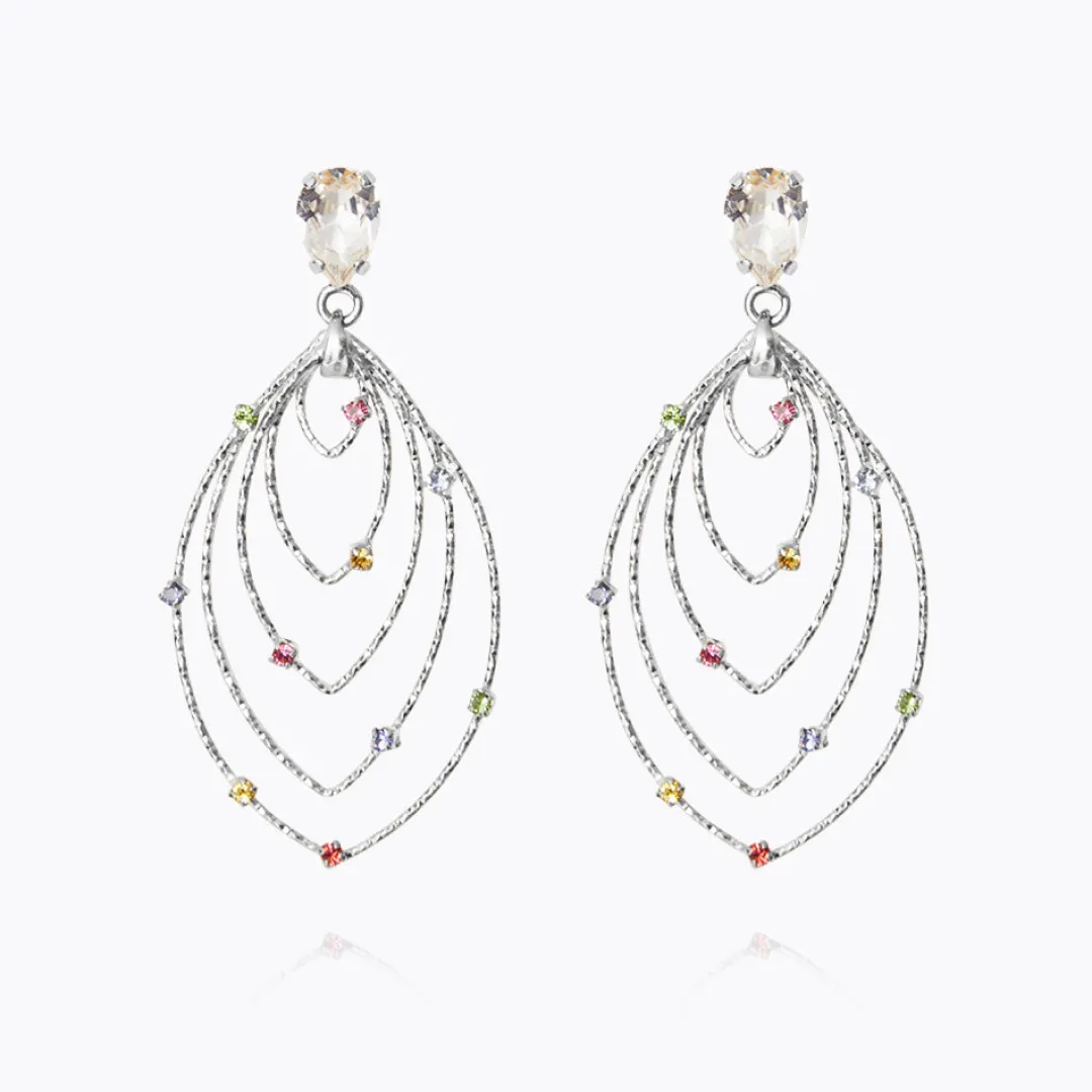 Store Mini Lotus Earrings/Rainbow Combo Örhängen