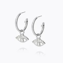 Online Petite Greek Eye Loop Earrings/Crystal Örhängen