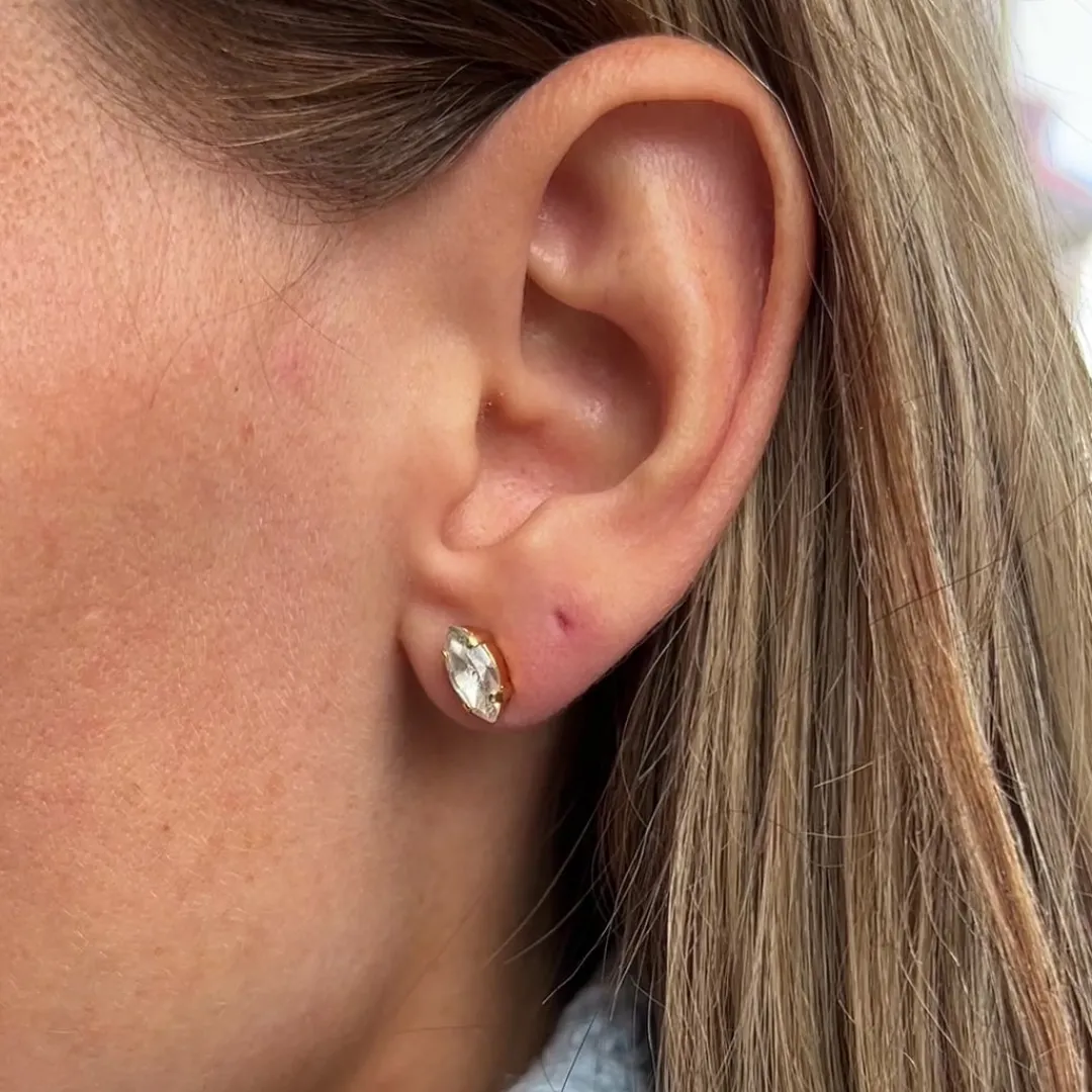 Sale Petite Navette Earrings/Crystal Örhängen