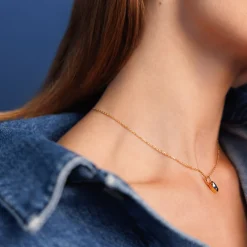 Discount Petite Navette Necklace Halsband