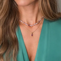 Discount Petite Navette Necklace Halsband